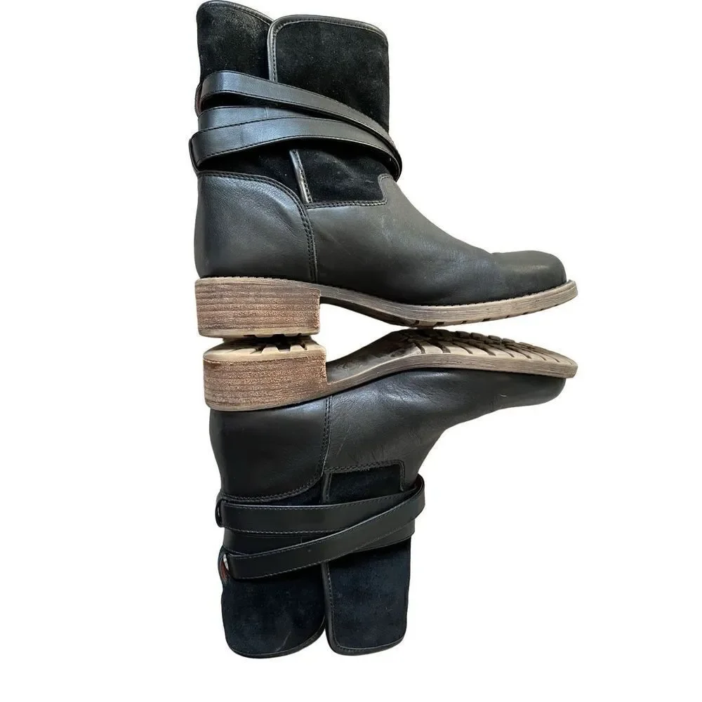 Lucky Brand Declan’s Black Leather Mid Calf Boot‎ size 10